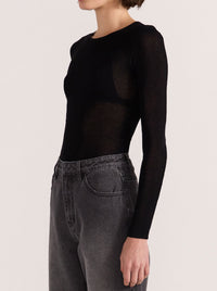 STAPLE THE LABEL ASTA SHEER KNIT TOP