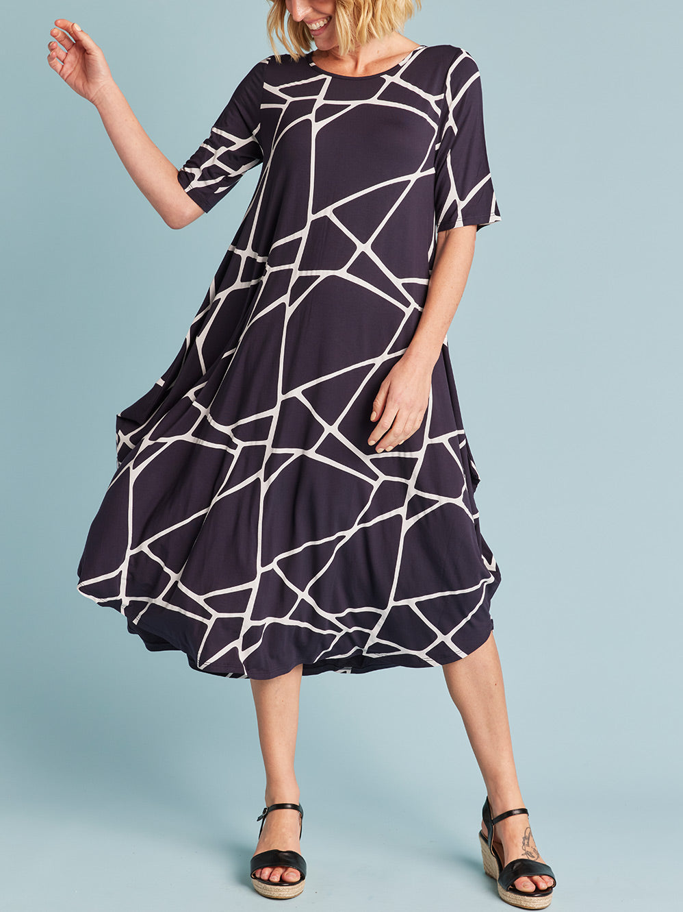 TANI MARBLE TRI DRESS