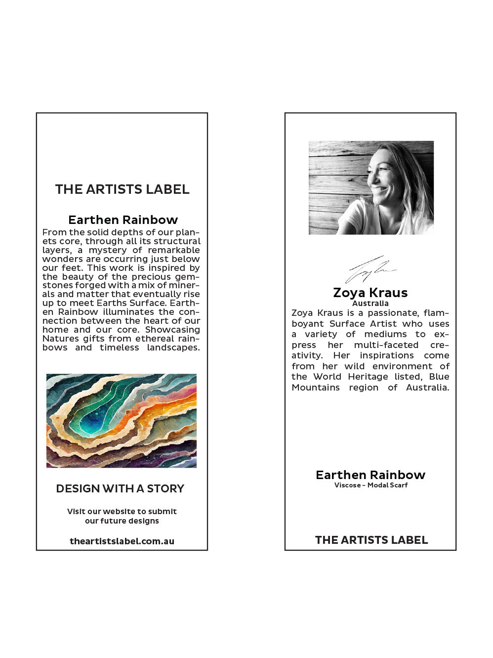 THE ARTISTS LABEL EARTHEN RAINBOW SCARF