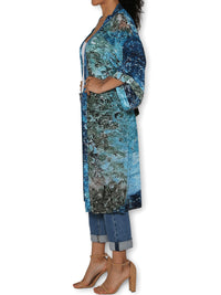 THE ARTISTS LABEL CINQUE TERRE DREAMING LONG SILK KIMONO