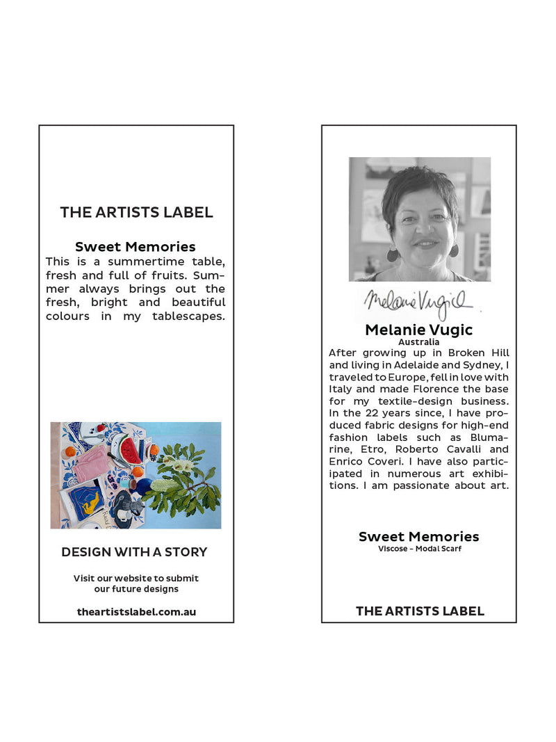 THE ARTISTS LABEL SWEET MEMORIES SCARF