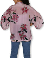 THE ARTISTS LABEL DUSTY TIGER LILIES SILK KIMONO