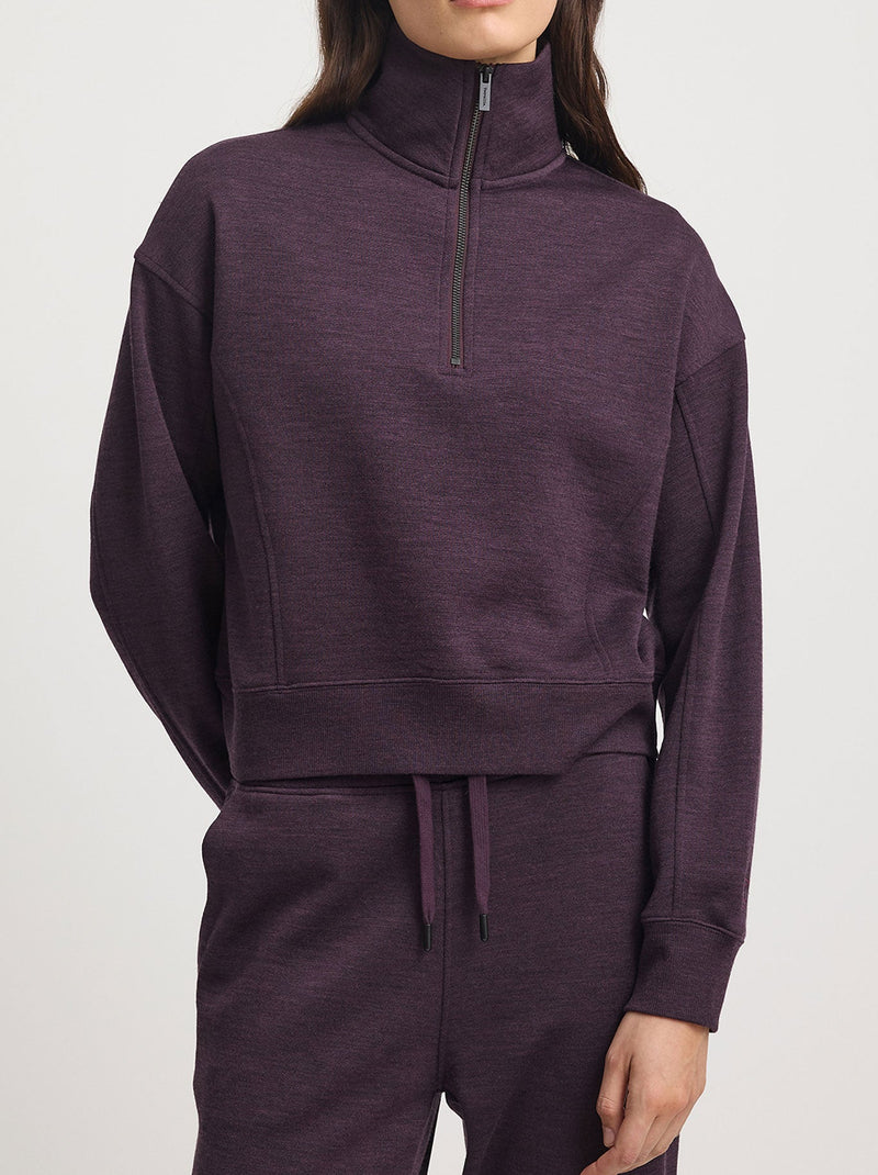 TOORALLIE LOUNGE CROPPED HALF ZIP