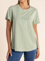 TWO-T'S LOGO SEQUIN CREW TEE