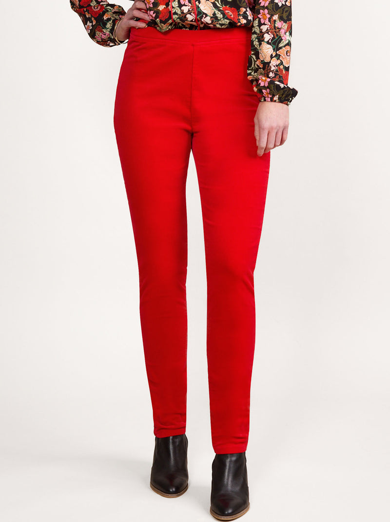 VASSALLI SKINNY PULL ON CORD PANT