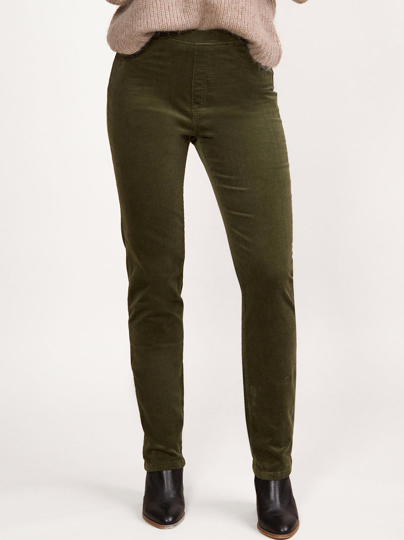 VASSALLI SLIM LEG CORD PULL ON PANT