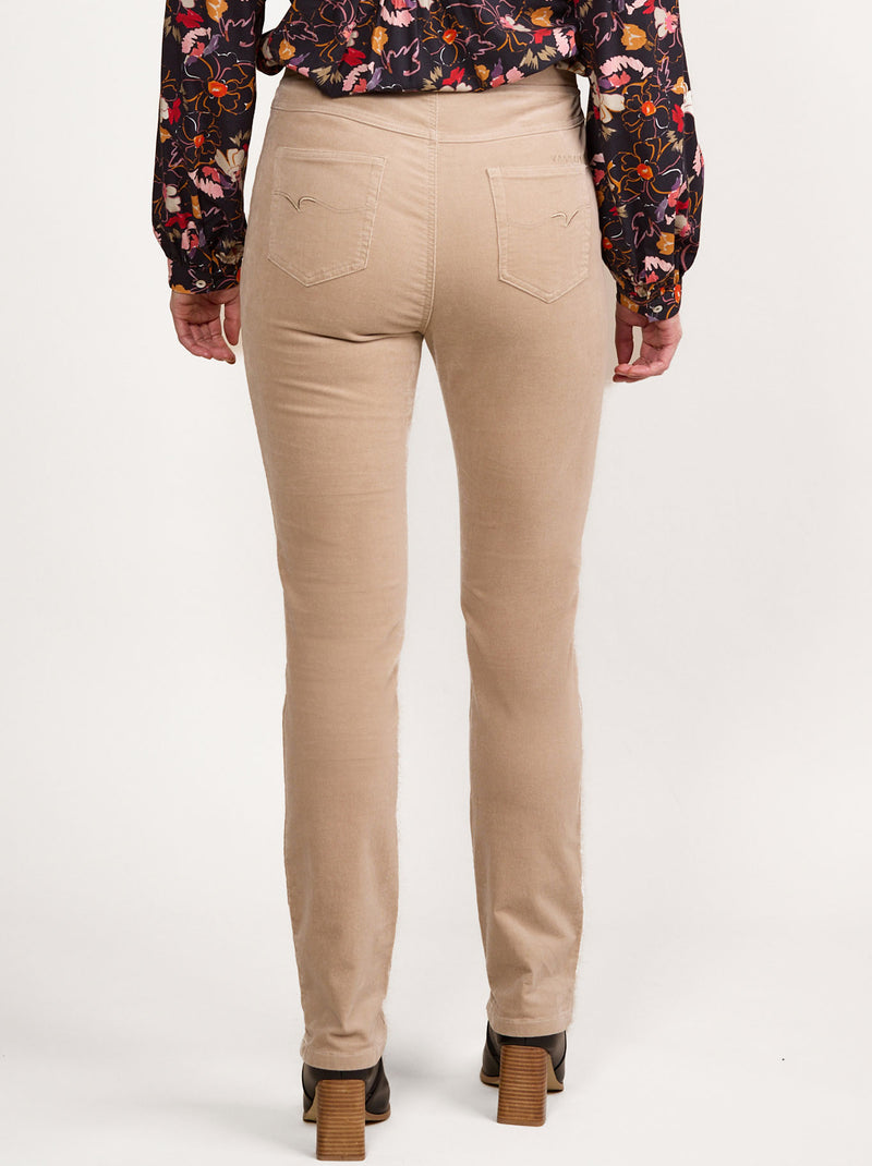 VASSALLI SLIM LEG CORD PULL ON PANT