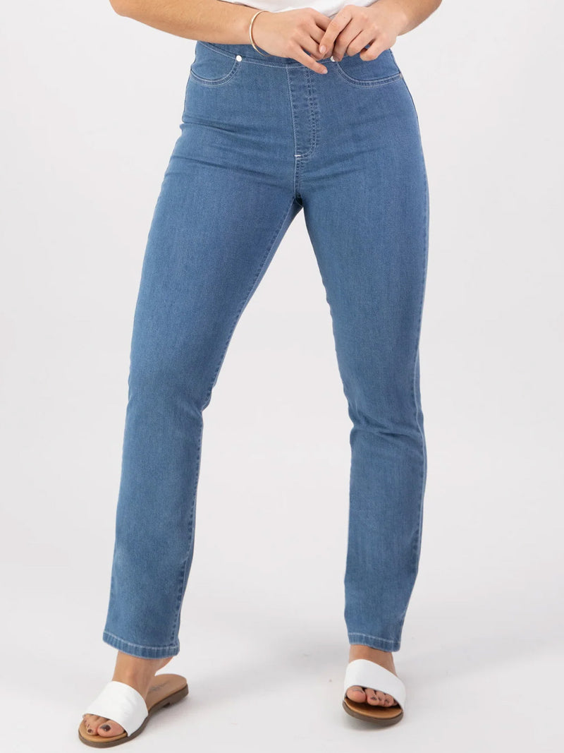 VASSALLI DENIM SLIM LEG PULL ON PANT