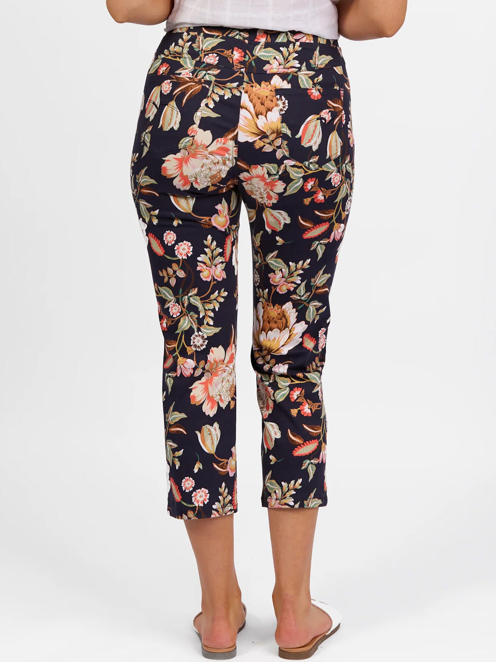 VASSALLI PRINTED SLIM LEG 7/8 LENGTH LIGHTWEIGHT PANT