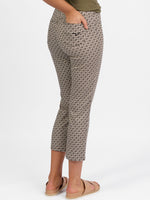 VASSALLI PRINTED SLIM LEG 7/8 LENGTH LIGHTWEIGHT PANT