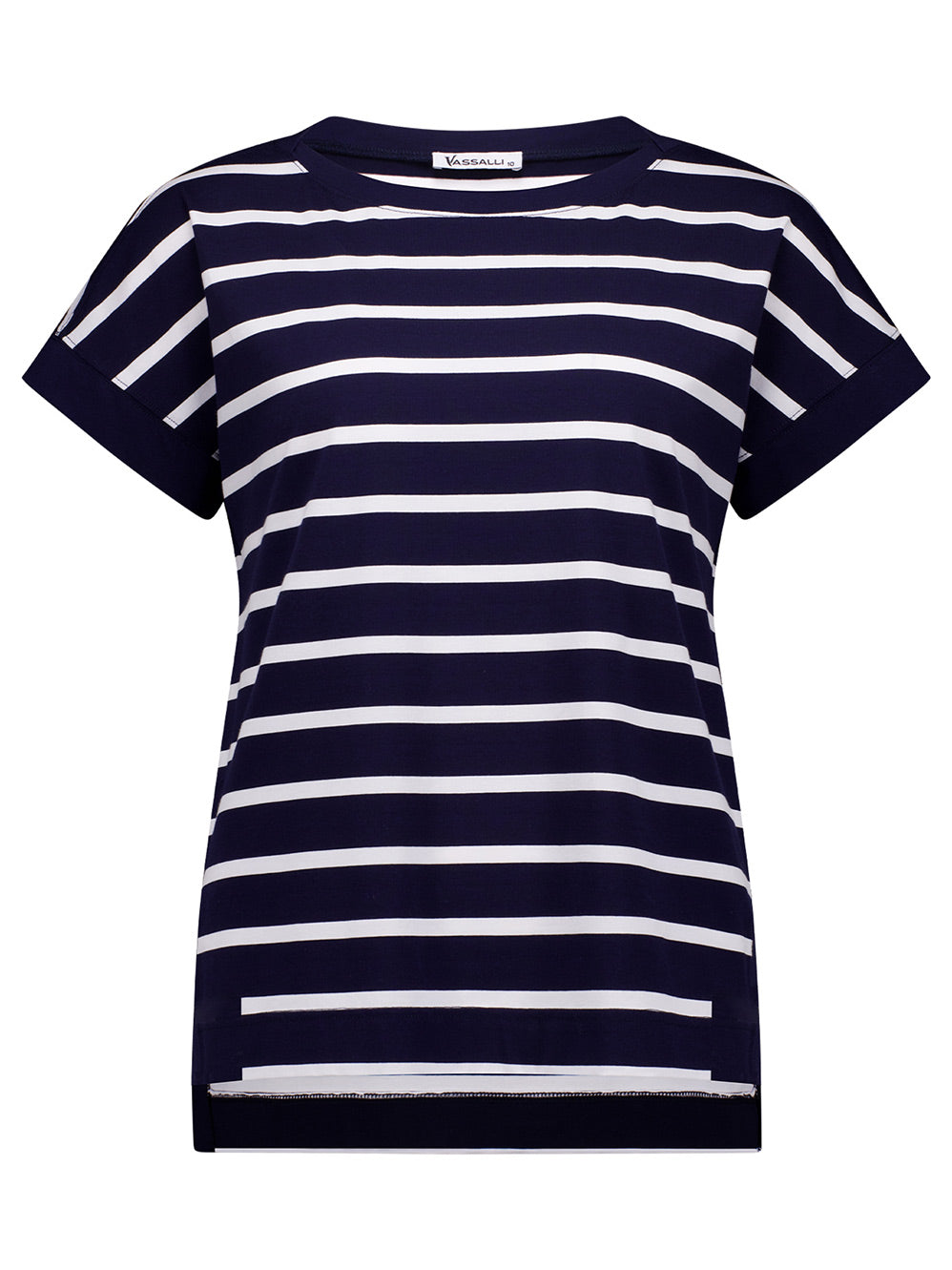 VASSALLI STRIPE DROP SLEEVE TOP