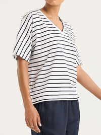 YARRA TRAIL CARBON STRIPED TEE