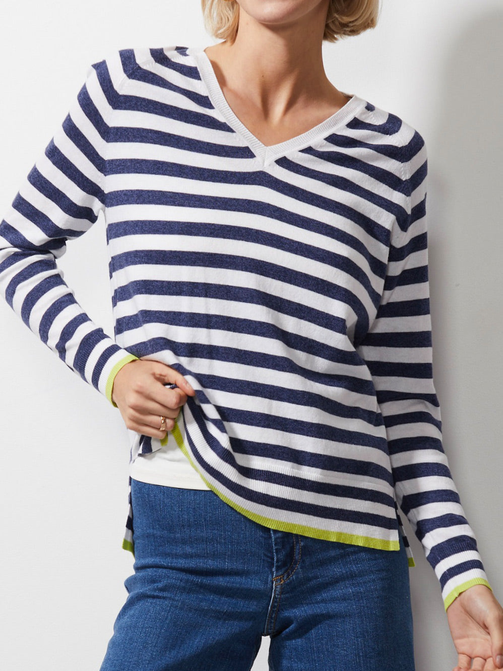 ZAKET & PLOVER ESSENTIAL STRIPE V JUMPER