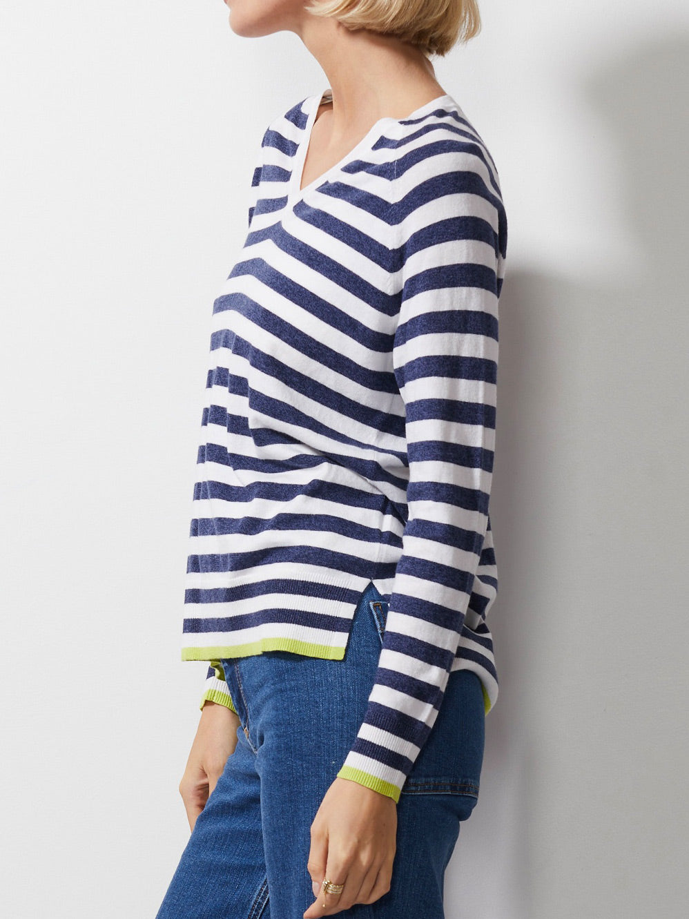 ZAKET & PLOVER ESSENTIAL STRIPE V JUMPER