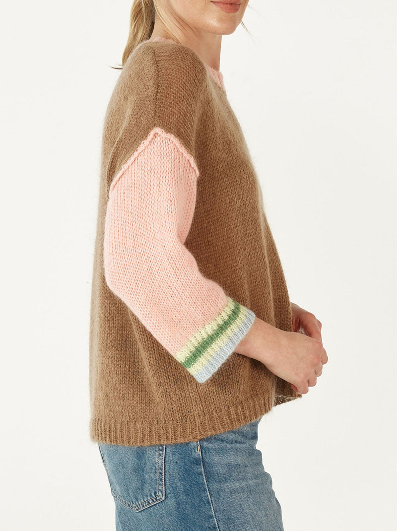 ZAKET & PLOVER MOHAIR COLOUR BLOCK KNIT