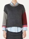 ZAKET & PLOVER MOHAIR COLOUR BLOCK KNIT