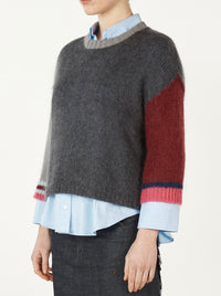 ZAKET & PLOVER MOHAIR COLOUR BLOCK KNIT